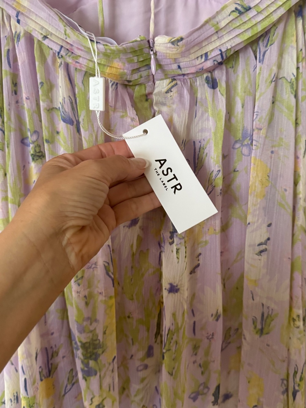 Astr Lavender Floral Maxi Dress with Yellow & Green Accents - Picture 8 of 11